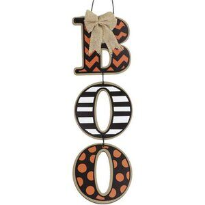 BOO Wall Sign - Halloween Door Decor, Festive Wall Hanging